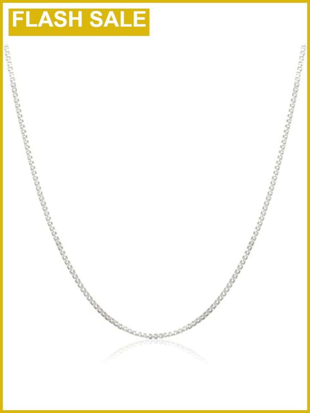 925 Sterling Silver Italian Diamond Cut Box Chain Necklace 20 Inch